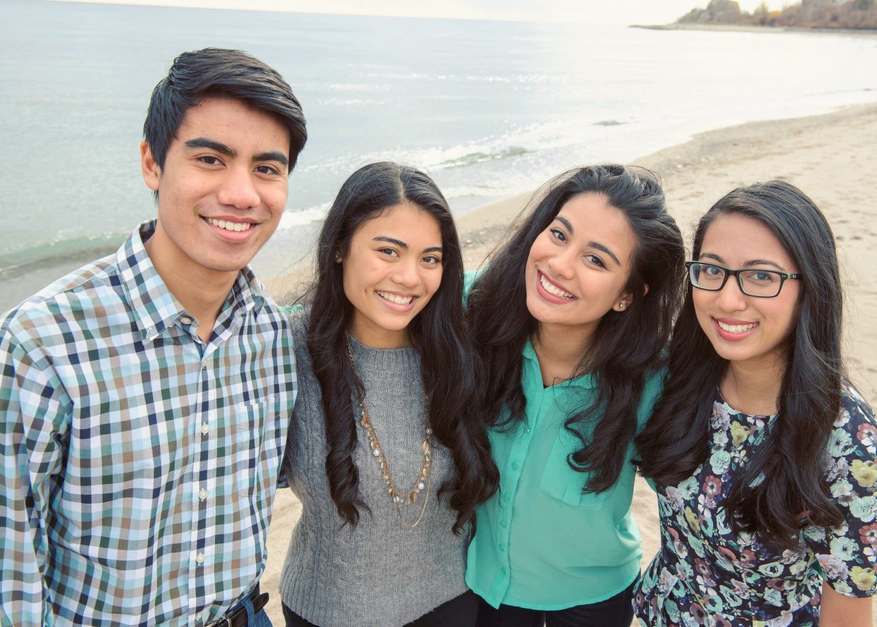 Hasna, Hana, Sarah and Bilal Syed